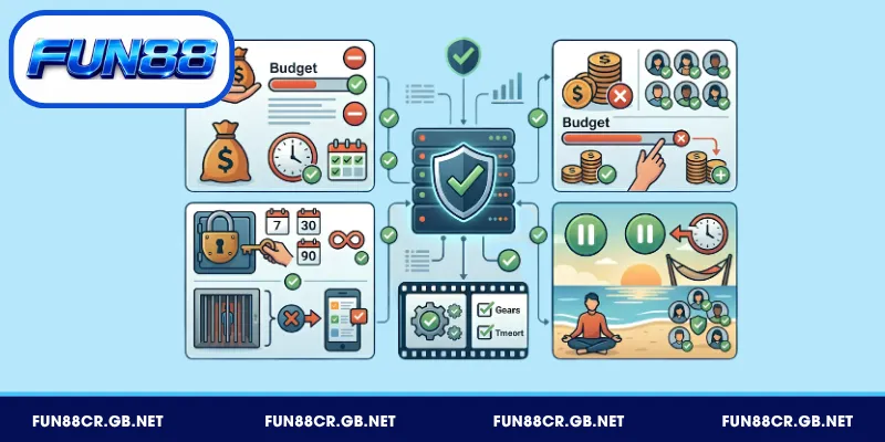 Chơi Có Trách Nhiệm FUN88 - Bảo Vệ Hội Viên Khỏi Rủi Ro Mạng 4 Hệ thống công cụ kiểm soát người chơi tại FUN88